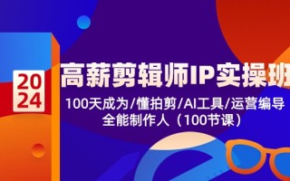 高薪-剪辑师IP实操班-第2期，100天成为懂拍剪/AI工具/运营编导/全能制作人
