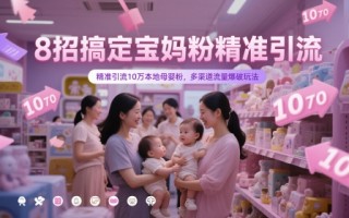 8招搞定宝妈粉精准引流，精准引流10万本地母婴粉，多渠道流量爆破玩法