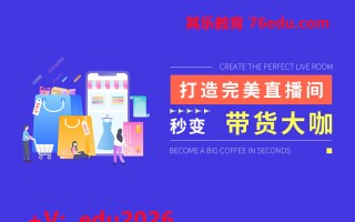 打造完美直播间秒变带货大咖（2集） mp4高清无水印视频教程网盘免费下载