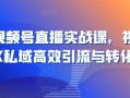 21天视频号直播实战课，视频号X私域高效引流与转化