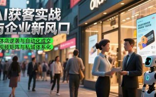 AI获客实战与企业新风口，实体店逆袭与自动化成交 短视频矩阵与私域体系化