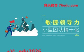 敏捷领导力-小型团队精干化（7集） mp4高清无水印视频教程网盘免费下载