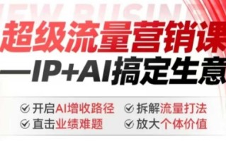 2025年超级流量营销课，IP+AI搞定生意，开启AI增收路径 直击业绩难题 拆解流量打法 放大个体价值