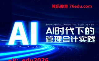 AI时代下的管理会计实践（3集） mp4高清无水印视频教程网盘免费下载