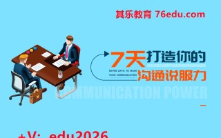 7天打造你的沟通说服力（38集） mp4高清无水印视频教程网盘免费下载