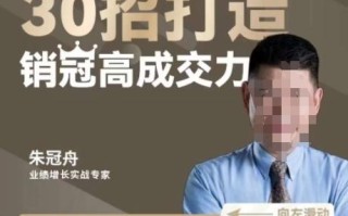 朱冠舟：30招打造销冠高成交力-企业管理精品视频课