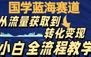 国学蓝海赛道，从流量获取，到转化变现，全流程教学