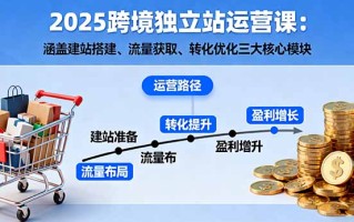 2025跨境独立站运营课：涵盖建站搭建、流量获取、转化优化三大核心模块