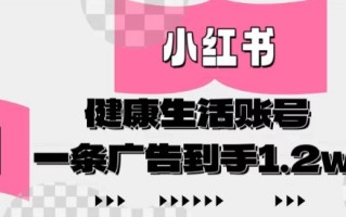 小红书AI健康生活账号，作品制作简单好变现，一条广告到手1.2w