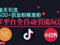 小红书抖音视频号截流自热全平台引流打法，全自动引流【日引2000+精准…