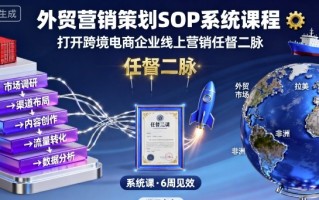 外贸营销策划SOP系统课程，打开跨境电商企业线上营销任督二脉