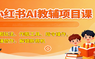 小红书AI教辅项目课，主图玩法、作图工具、指令操作，教辅创作，解锁新商机