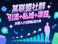某联盟社群，引流+私域+项目，从新人小白到私域大神