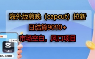 海外版剪映(capcut)拉新，日结算1k+，市场空白，风口项目