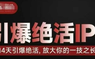 引爆绝活IP训练营，14天引爆绝活，放大你的一技之长