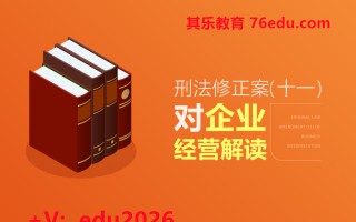 刑法修正案（十一）对企业经营解读（3集） mp4高清无水印视频教程网盘免费下载