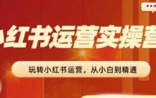 2024小红书运营实操营，​从入门到精通，完成从0~1~100