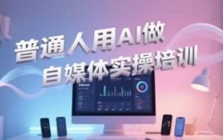 普通人用AI做自媒体实操培训，普通人一个人用ai做自媒体，视频制作、短视频引流、直播带货，轻松入门