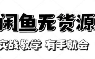 闲鱼回收项目，实战教学有手就会