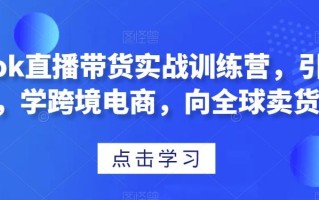 TikTok直播带货实战训练营，引流爆单，学跨境电商，向全球卖货！