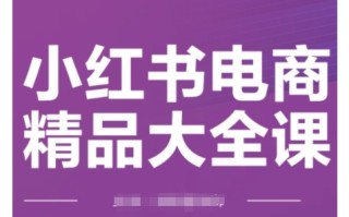 小红书电商精品大全课，快速掌握小红书运营技巧，实现精准引流与爆单目标，轻松玩转小红书电商(更新2月)