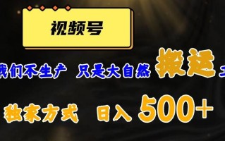 视频号轻松搬运日赚500+，一个1分钟1条原创视频【揭秘】