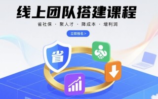 线上团队搭建课程，省社保，聚人才，降成本，增利润，团队管理必看