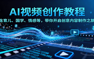 AI视频创富课，含育儿、国学、情感等，带你开启创意内容制作之旅