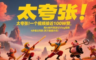 太夸张！一个视频接近100W赞，用AI制作西游记Vlog视频，全流程拆解来了(附万能提示词)