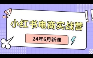 小红书电商实战营：小红书笔记带货和无人直播，24年6月新课