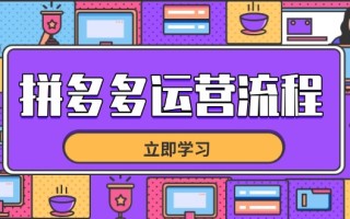 拼多多运营流程，从选品到流量，全链路运营技巧，助力店铺爆单