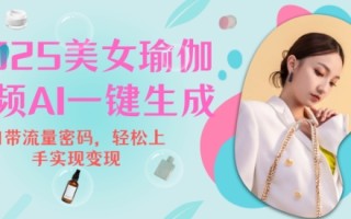 2025瑜伽美女视频，简单流量变现新玩法