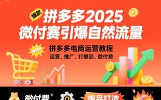 拼多多2025微付赛引爆自然流量，拼多多电商运营教程，运营、推广、打爆品、微付费