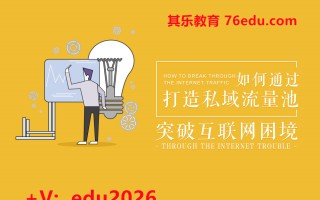如何通过打造私域流量池突破互联网困境（4集） mp4高清无水印视频教程网盘免费下载