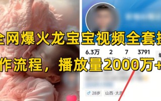 全网爆火龙宝宝视频全套操作流程，播放量2000万+