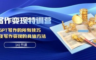 AI写作变现特训营：GPT写作的所有技巧以及写作变现的具体方法（141节课）