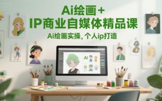 Ai绘画+IP商业自媒体精品课，Ai绘画实操，个人ip打造