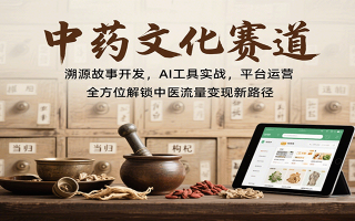 中药文化赛道：溯源故事开发，AI工具实战，平台运营，全方位解锁中医流量变现新路径