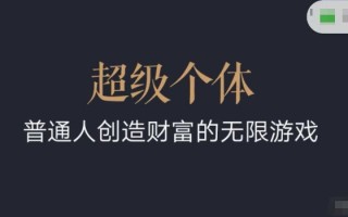 超级个体2024-2025翻盘指南，普通人创造财富的无限游戏