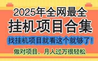 最新2025年挂机项目合集，一套课程全部讲完，找项目看这一个课程就够了！