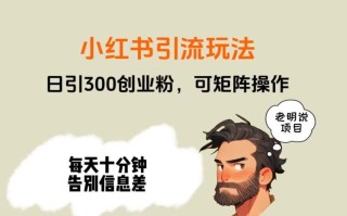 靠小红书视频日印300粉，两分钟一个视频轻松矩阵