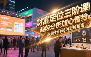 财富定位三阶课，趋势分析加心智抢占，附赠91种营销策略模型