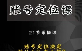 黑马短视频账号定位课，账号精准定位，带给您最前沿的定位思路