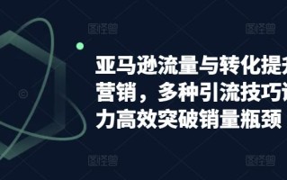 亚马逊流量与转化提升整合营销，多种引流技巧讲解助力高效突破销量瓶颈