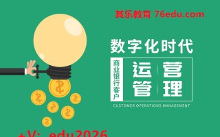 数字化时代商业银行客户运营管理（3集） mp4高清无水印视频教程网盘免费下载