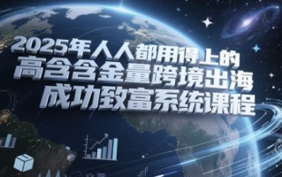 2025年人人都用得上的高含金量跨境出海成功致富系统课程