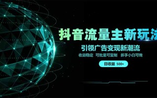 抖音流量主新玩法 2025新风口 引领广告变现新潮流 单日500+ 手把手…