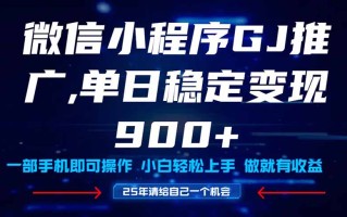 25年爆火小程序挂机推广玩法教学，小白宝妈轻松上手，单日稳定变现900+
