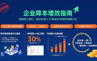 企业降本增效指南：搭建线上团队，省社保/聚人才/降成本/实现利润最大化