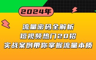 流量密码全解析：短视频热门20招，实战案例带你掌握流量本质